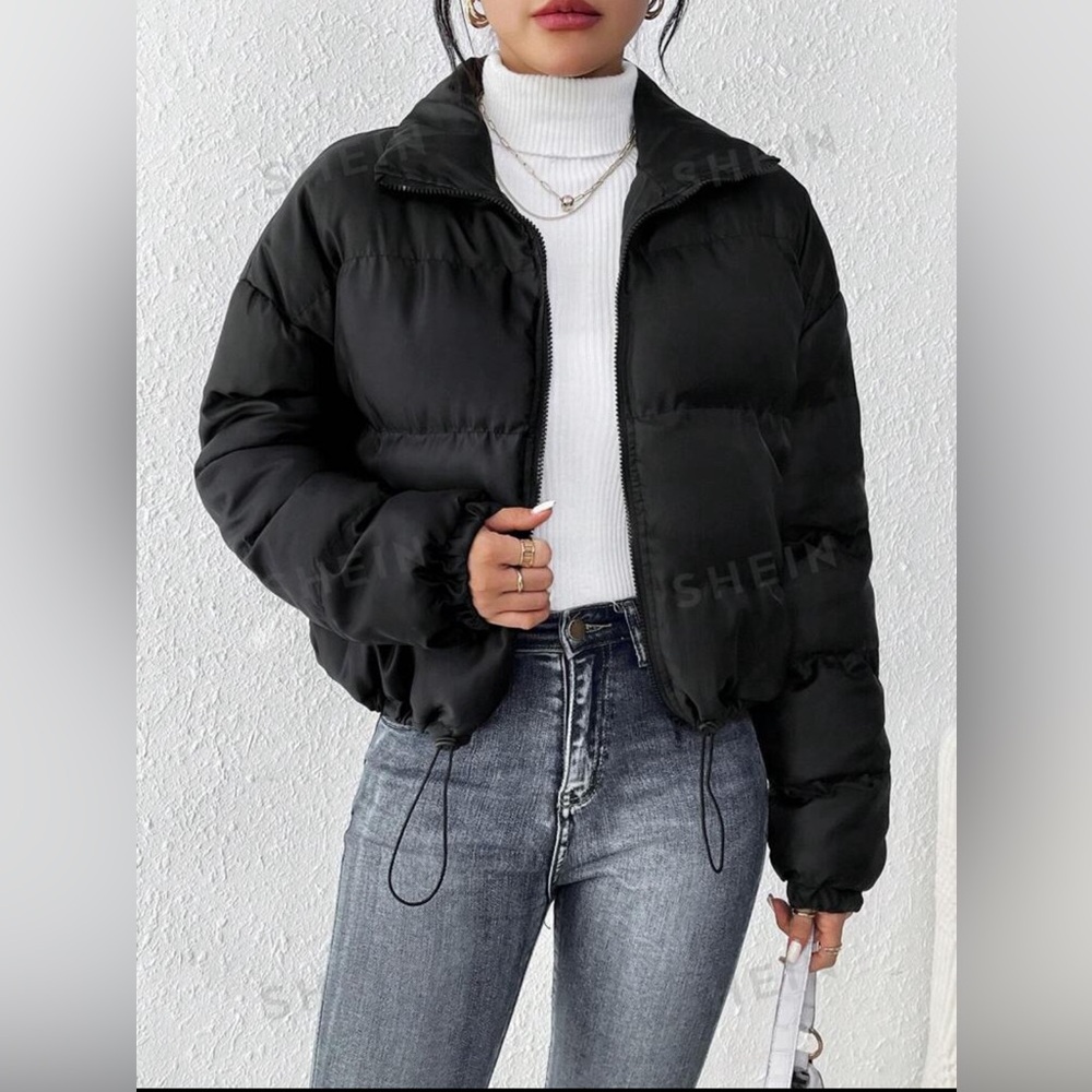 Nice and new looking black jacket. Wonderful for fall and cute with blue jeans